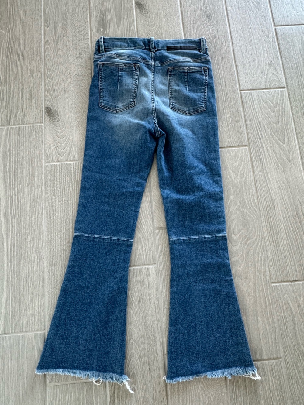 BEN TAVERNITI PROJECT UNRAVEL Flared Raw Hem Denim Jeans Size 28 VGUC - Picture 2 of 5
